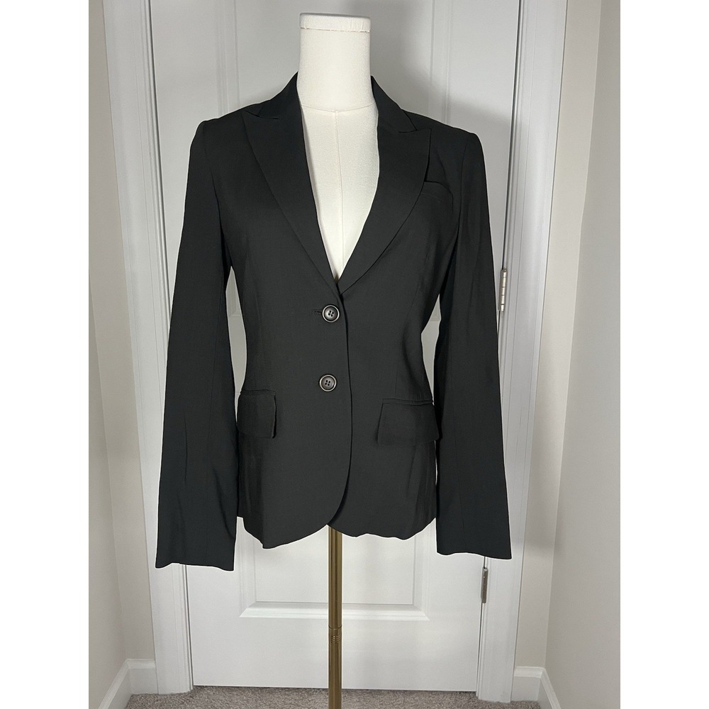 Women's Theory Black Blazer Size 4 Wool Blend‎